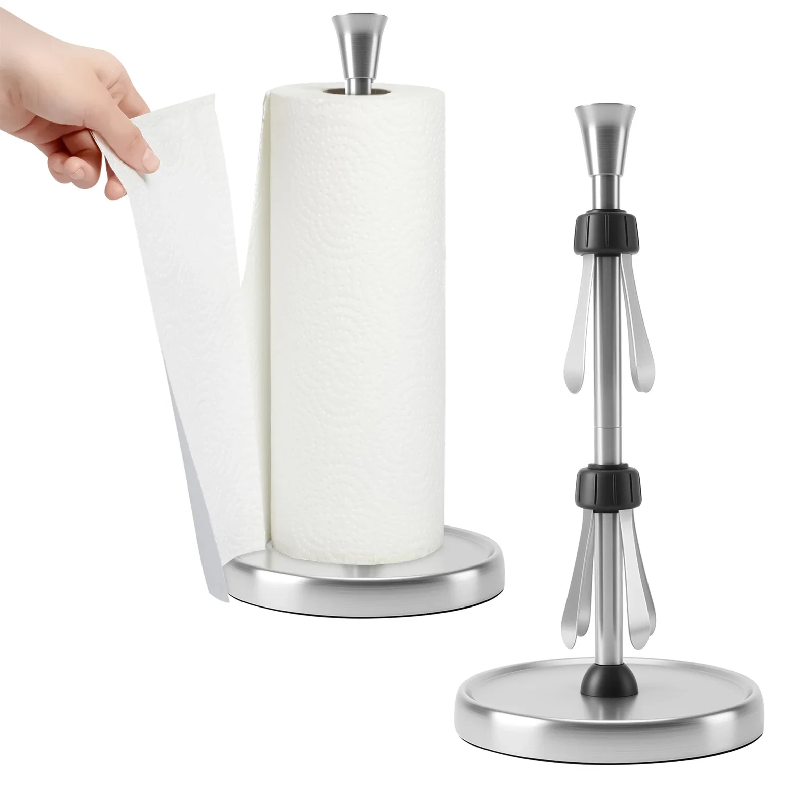 

Держатель для бумажных полотенец на столешницу, кухонный, из нержавеющей стали, с утяжеленным основанием и амортизирующей технологией