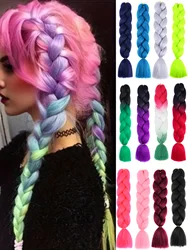 24 Inches DIY Jumbo Braiding Hair Synthetic Hair Extensions Afro Ombre Crochet Braid Hair Wholesale For Women