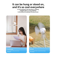 ABUF-Portable Ceiling Fans 7200Mah Rechargeable LED Electric Fan With Remote Control Home Outdoor Camping Hanging Fan Light