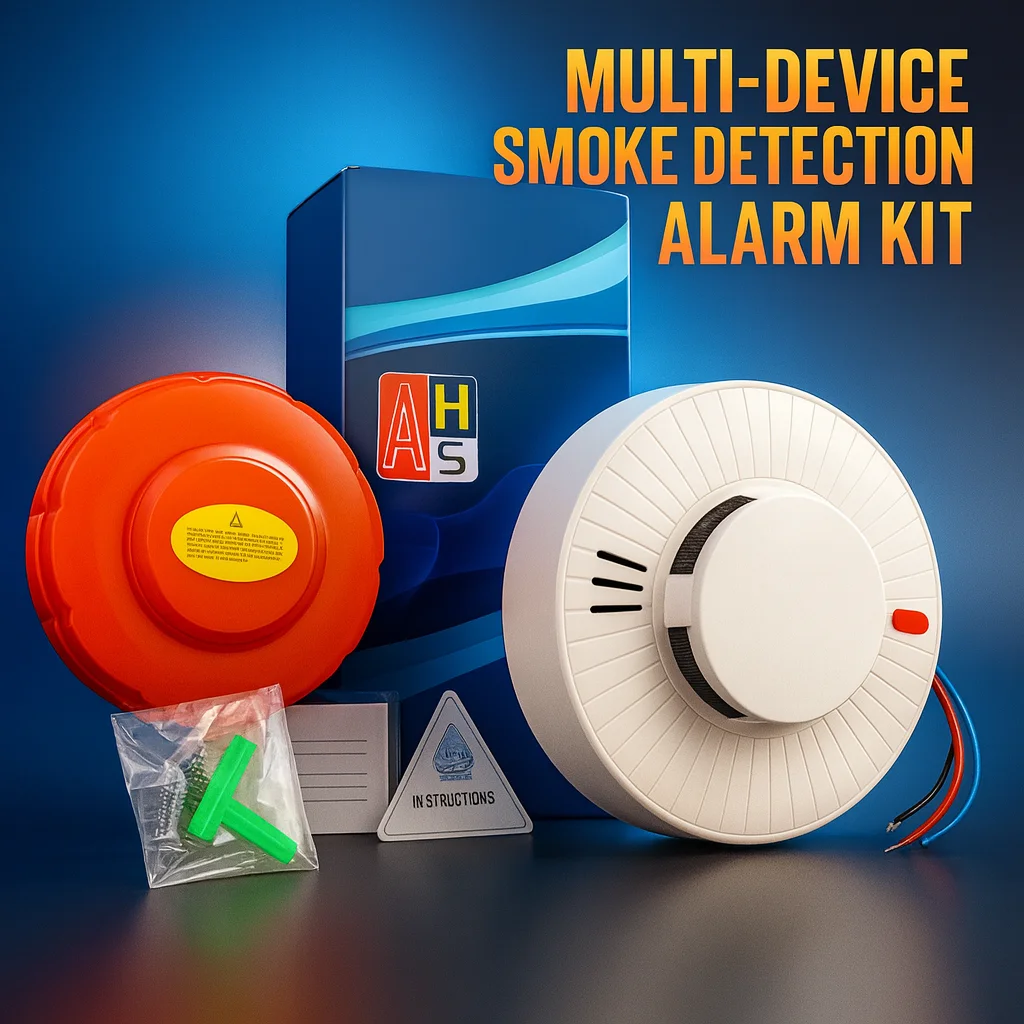 Wired Smoke Detector AC220V | NO/NC Switch Output | Sensitive Fire Alarm Sensor | Industrial/Hotel/Project Security Use