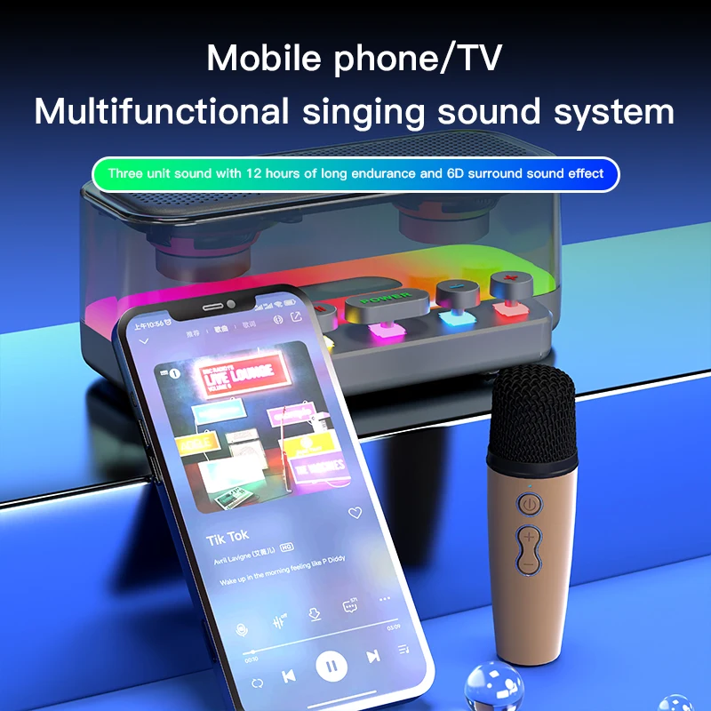 GAS-Z6 Nouveau Créatif Mécanique Bouton Transparent Bt Carte Son Son USB Haut-Parleur Bureau Ordinateur Jeu Subwoofer RVB