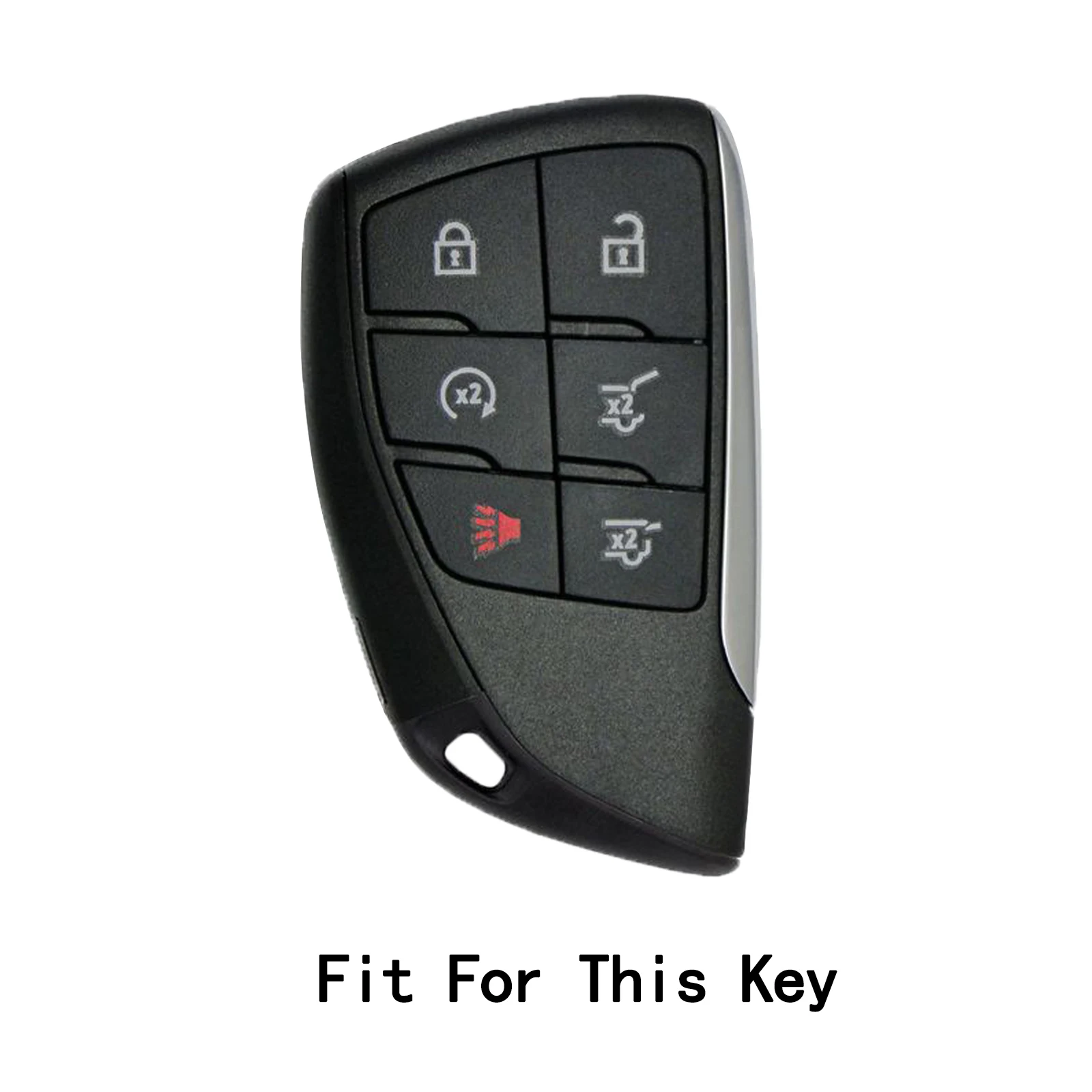 6 Button Key Cover Case Fob Shell For GMC Yukon Chevrolet Suburban Tahoe 2021 2022 2023 2024 2025 Car Accessories