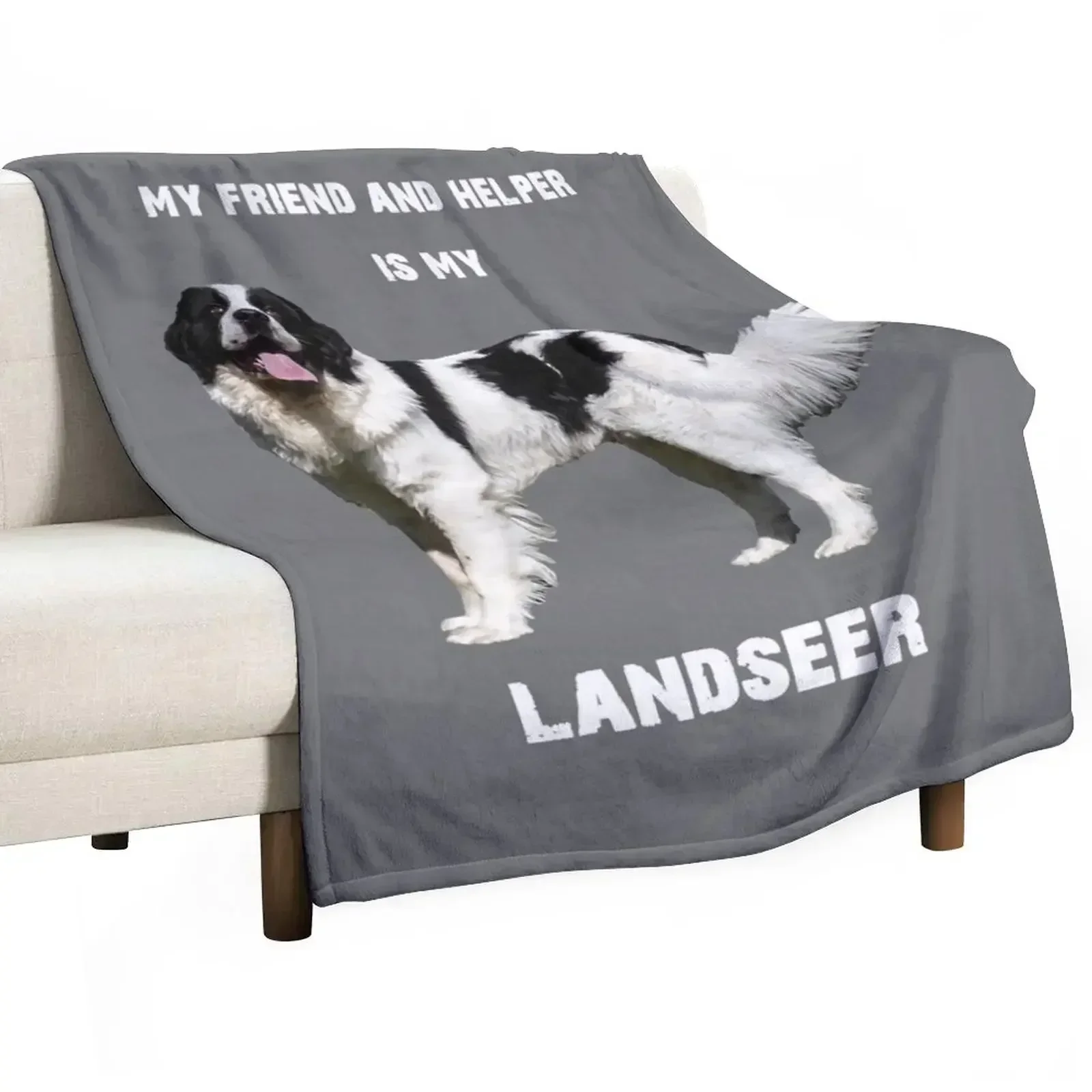 

My best friend and helper is my Landseer Throw Blanket warm for winter Stuffeds Luxury Thicken Blankets