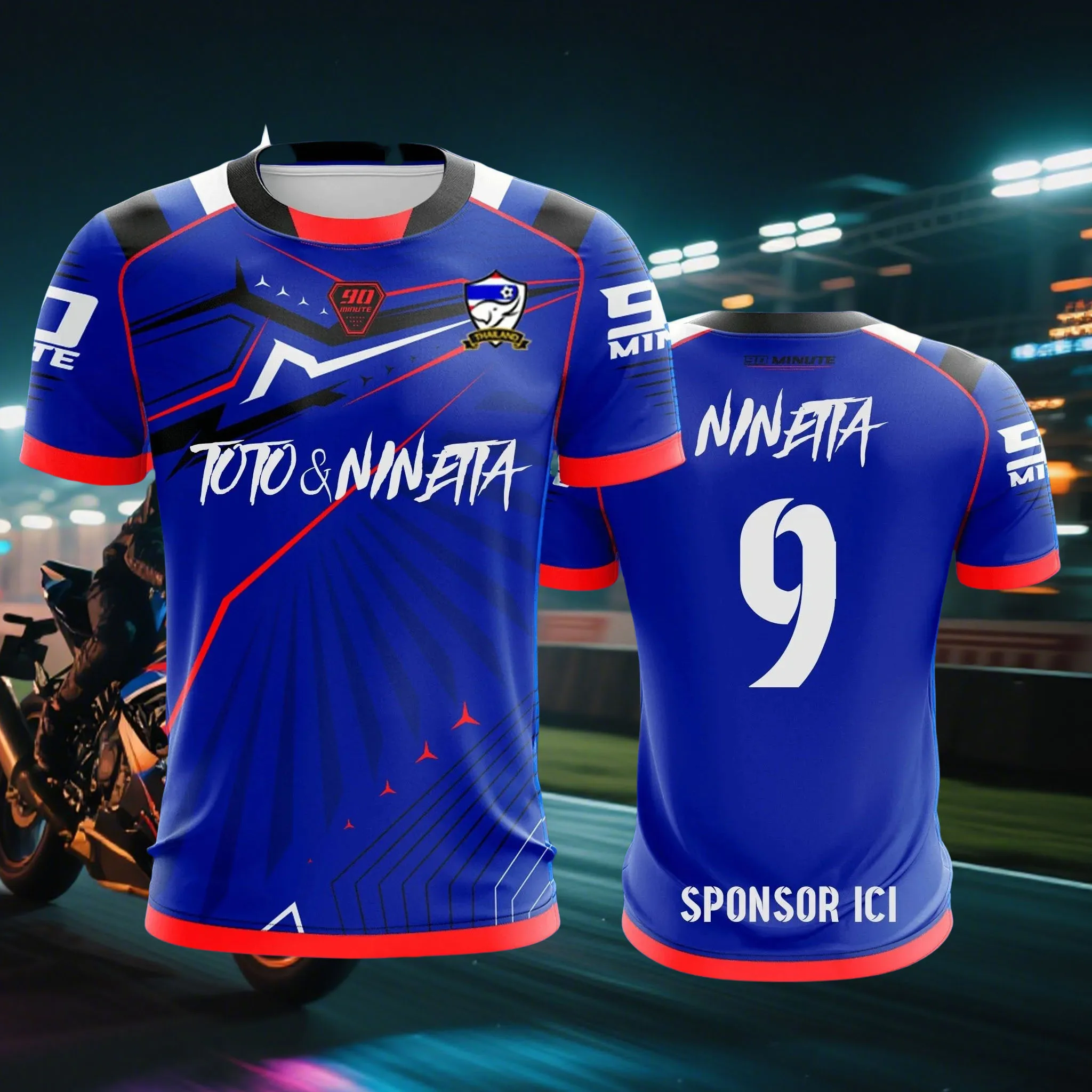 

2025 MOTO New Quick-drying T-shirt for Men 90 Minute Jersey Toto & Ninetta Casual Breathable T-shirt Men T-shirt Racing Suit