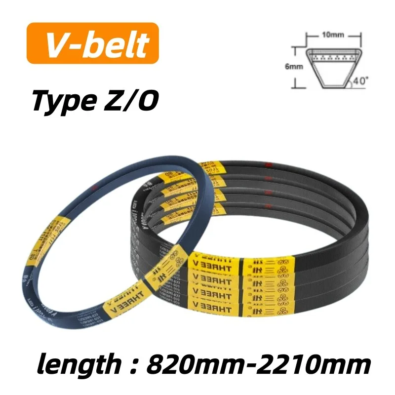 Z/O Type Rubber V Belt Power Transmission Strap Rubber Conveyor Belt Drive V Belt Length 820mm-2210mm