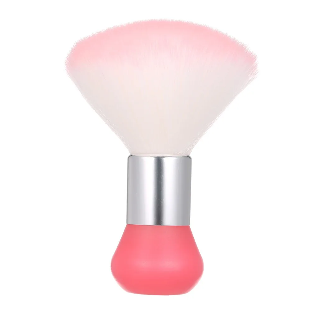 Soft Neck Duster Brush Pink Color Professional Nail Dust Brush Multi-functional Multi-functional Makeup Brush For Hair Cutting