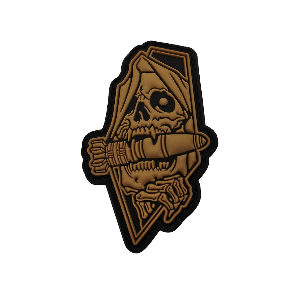 Death Military PVC Patch Armband Badge Sticker Decal Applique Embellishment Decorative Morale Tactical Rubber Patches