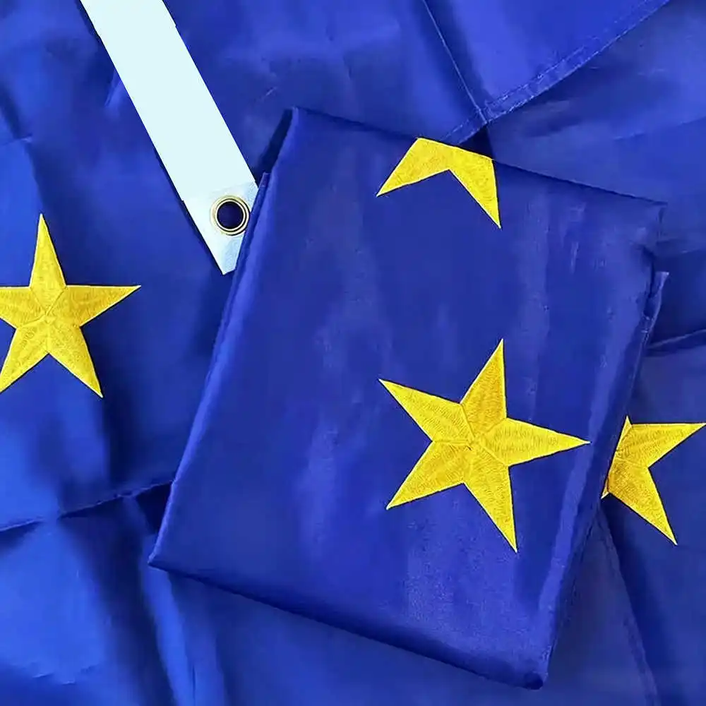 Outdoor EU Flag Embroidered Stars 90x150cm Oxford Fabric Durable Waterproof European Union Flags For Home Garden Decoration