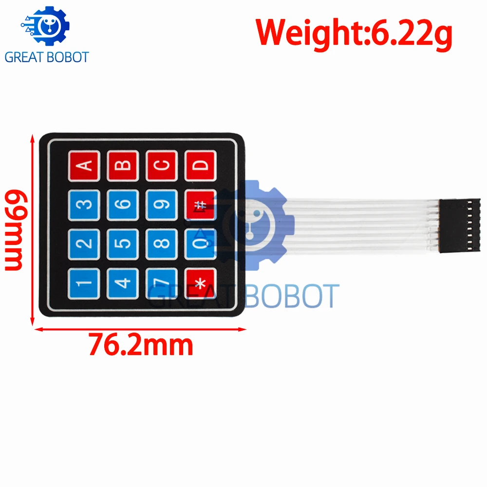 1PCS  16 Key 4 x 4 Membrane Switch Keypad 4x4 4*4 Matrix Array Matrix keyboard for Arduino smart car