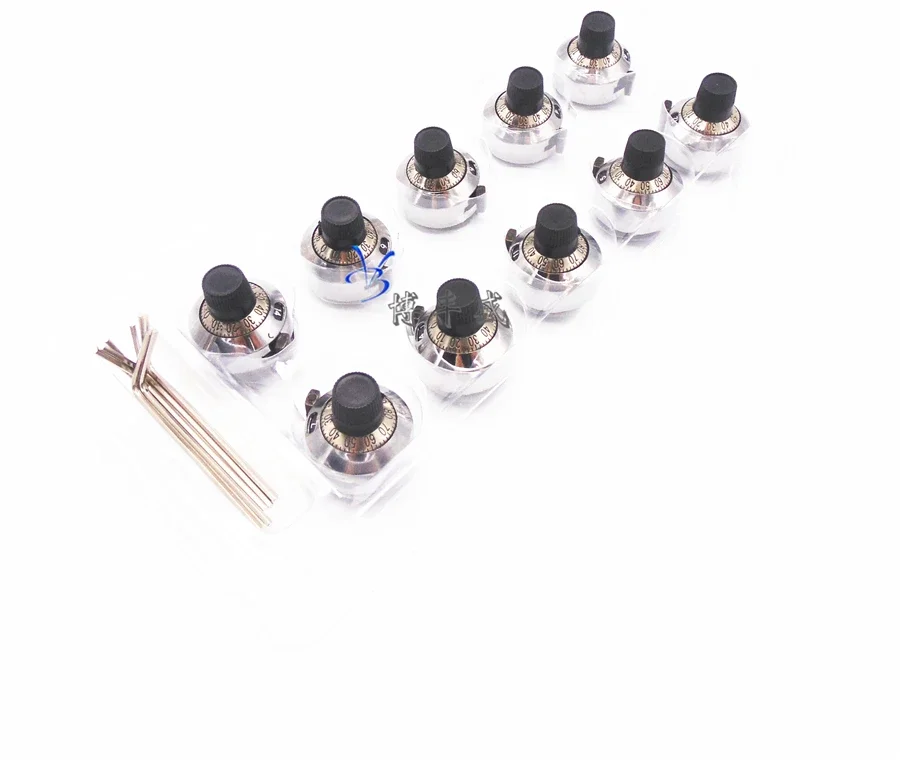 10Pcs 3590S matching precision scale knob (with switch lock) hat 6.35MM metal knob