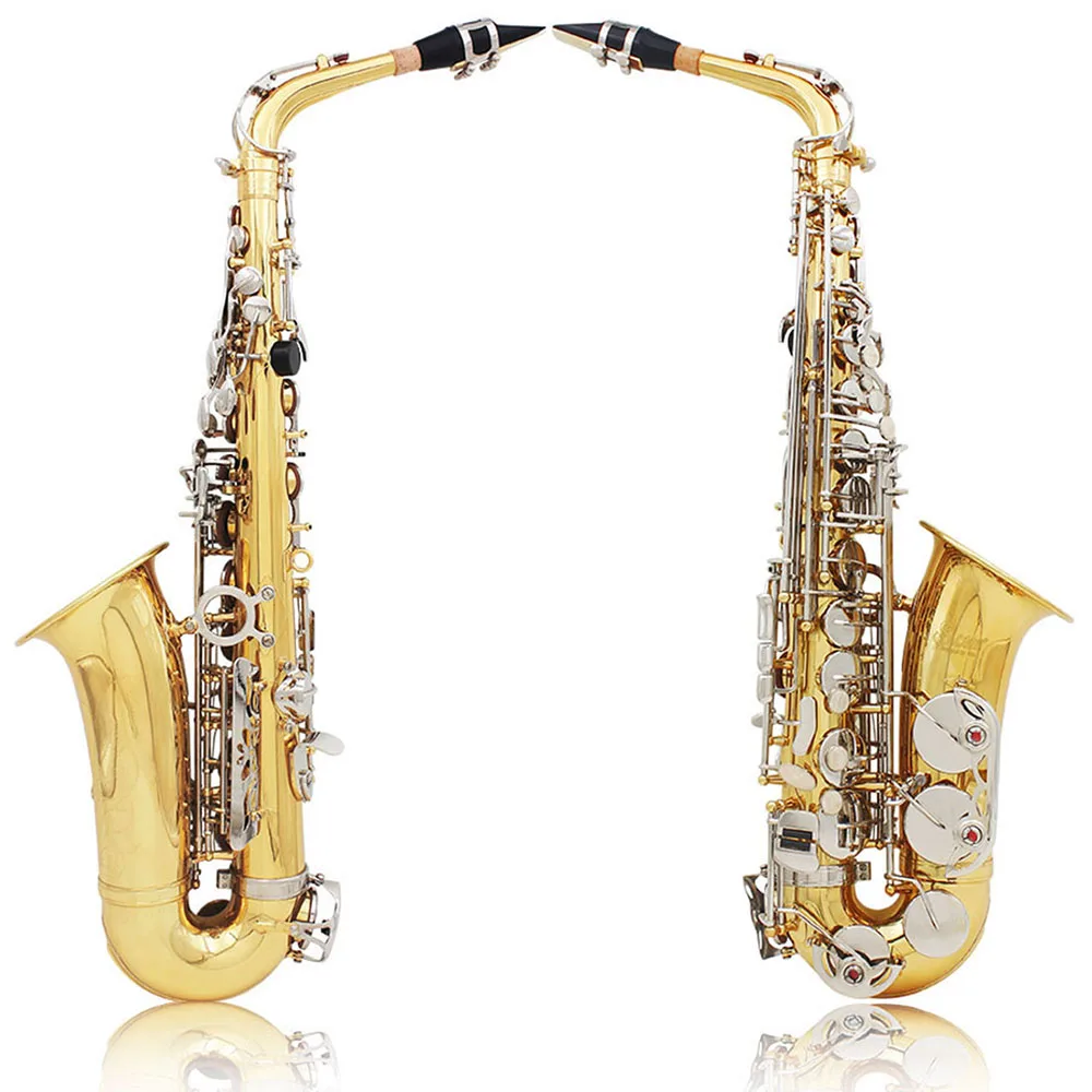 SLADE Eb Alto Saxophone High Quality Electrophoretic Gold E Flat Sax Musical Woodwind Instrument with Leather Case Reeds Parts