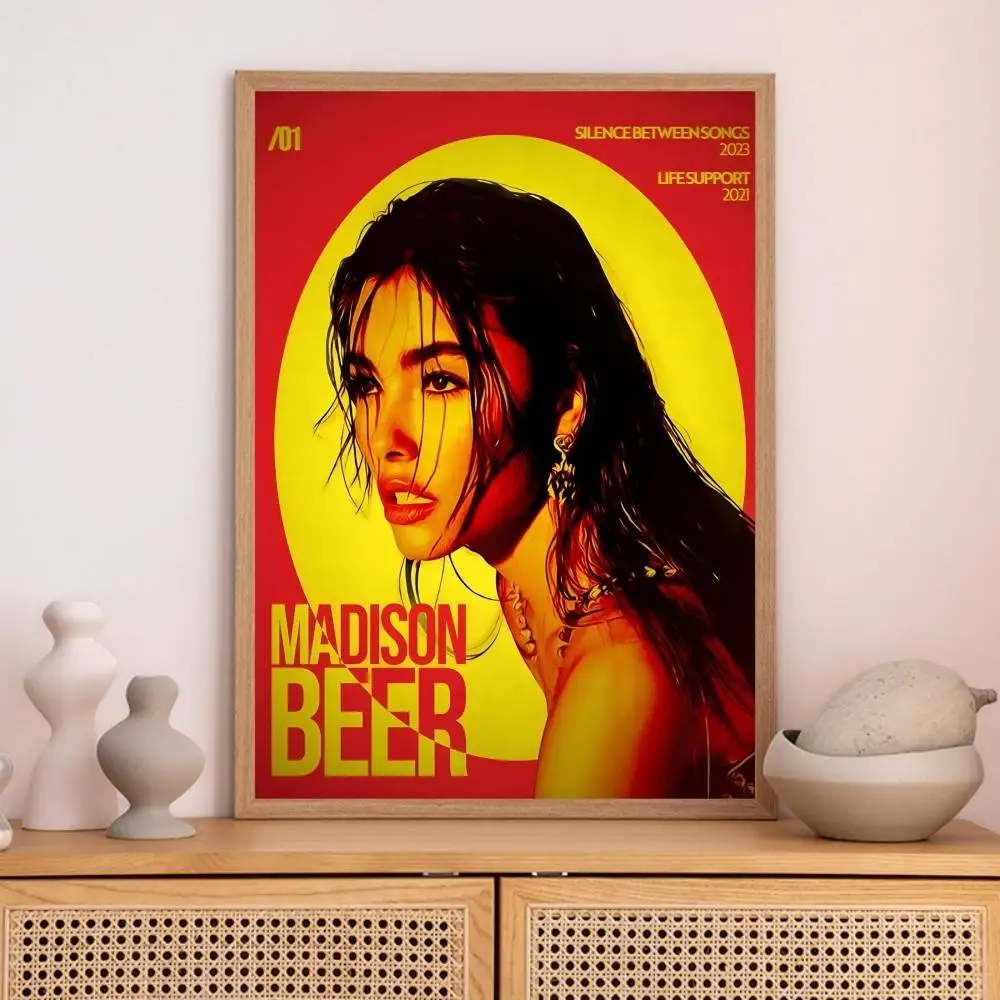 1 قطعة المغني م-مديسون البيرة المشارك ذاتية اللصق الفن ورق مقاوم للماء ملصق مقهى بار غرفة جدار ديكور #6