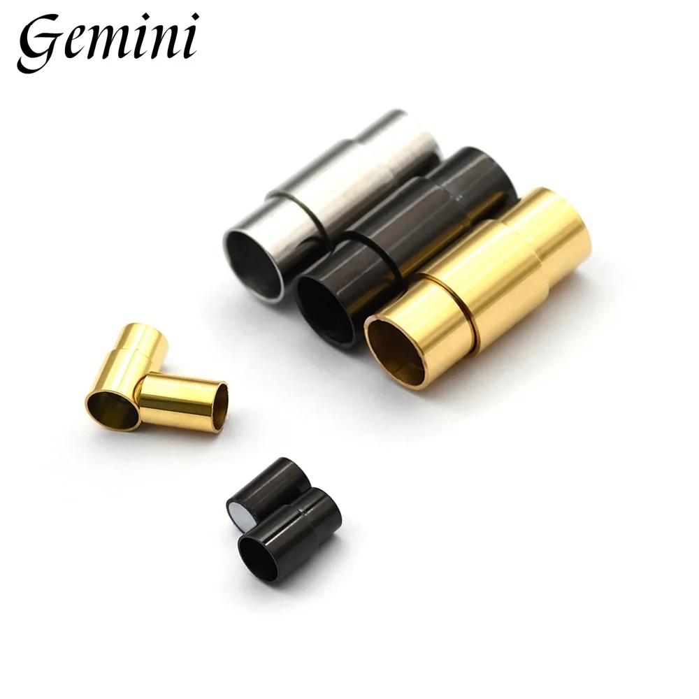

10pcs Lace Buckle Clasps 6mm for Mirror Polished Leather Cord Bracelet Jewelry Making Accessories Stainless Steel Magnetic Clasp