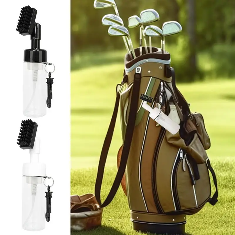 Golf Brush Golf Water Scrubber Golf Club Brush Cleaner With Retainer Clip And Squeeze Water Bottle For Golf Accessories