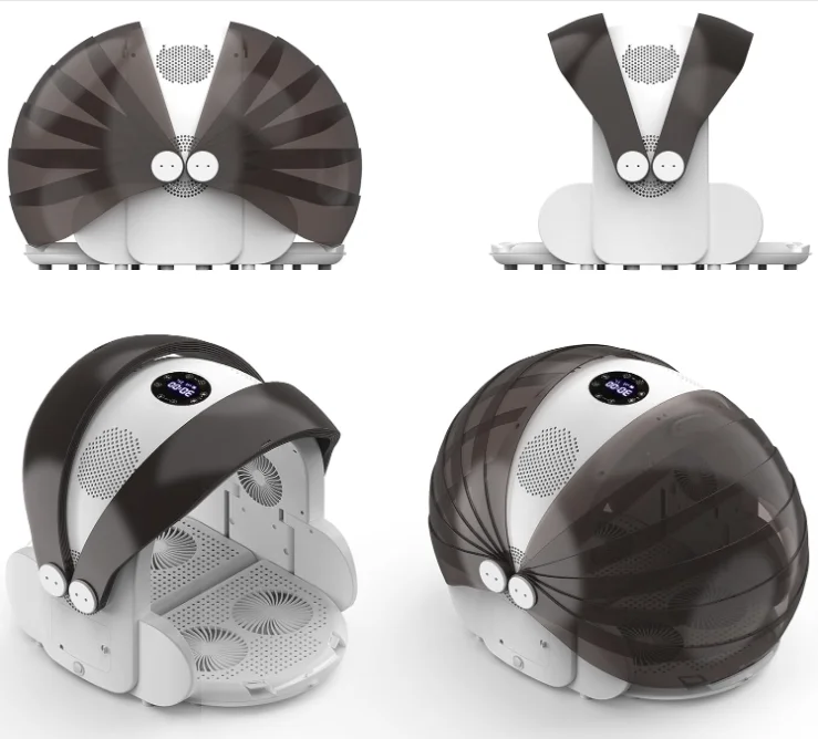STLFPet  Hair Dryer Box Cat Small Dog Foldable Large Capacity 8 High-Velocity Fan 360° Airflow Temperature 4-Speed Setting Timer