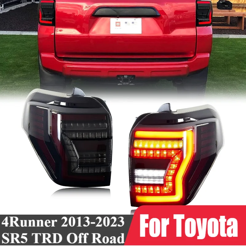 

2 шт. для Toyota 4Runner 2013-2023 автомобильные светодиодные задние фонари задние аксессуары задний фонарь стоп-сигнал заднего хода динамический указатель поворота