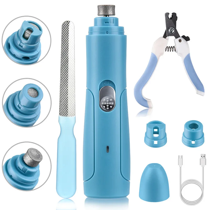 

Pet Nail Sharpener USB Rechargeable Nail Trimmer Kit Dog Electric Scissors Sharpener