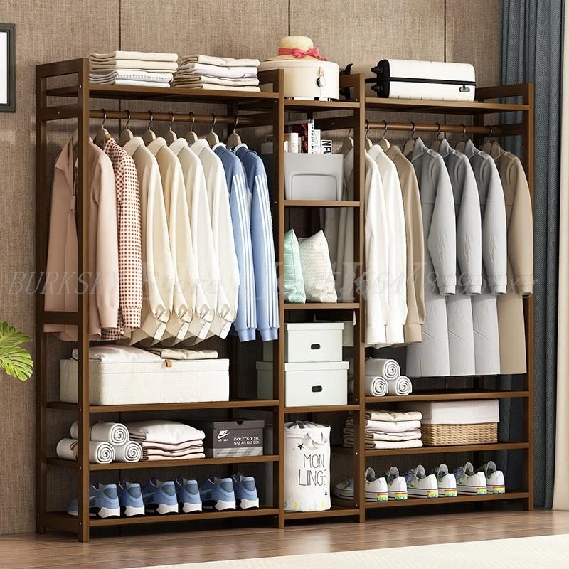 Hanger Furniture Clothes Rack, Coat Clothing Rack, Wardrobe System, Stand Hangers, Shelf Storage, Wall Shelve for Bedroom