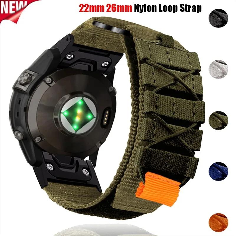 جديد سريع صالح حزام نايلون لساعة Garmin Fenix7 7X 6X Pro/Epix Pro Gen 2 51 مللي متر 47 مللي متر/Fenix6 5Plus 5XPlus 22 مللي متر 26 مللي متر حزام الساعات