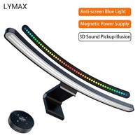 LYMAX Curved Surface Monitor Lamp RGB Backlight Eye-Care Anti-blue Light Dimming Computer Screen Hanging Light for Game Office
