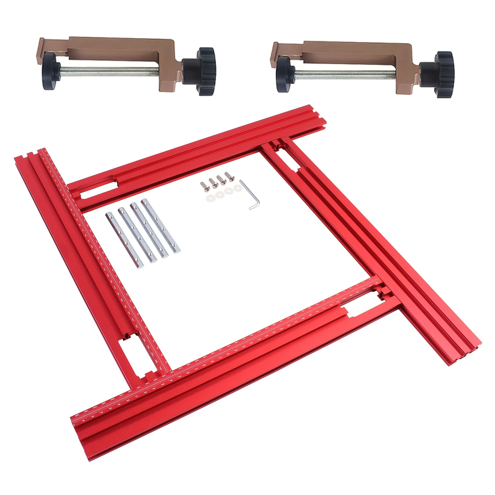 

Направляющая шина для фрезерования и гравировки 40 см + 2 зажима, регулируемый вспомогательный кронштейн для направляющей шины, инструмент для DIY