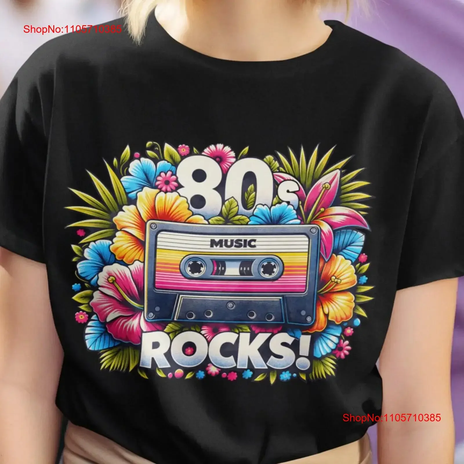 80's music rocks T shirt Crew Neck TAXES INCLUDED in sales priceTAXES price vintage Washed Unisex Top For Everyday Wear