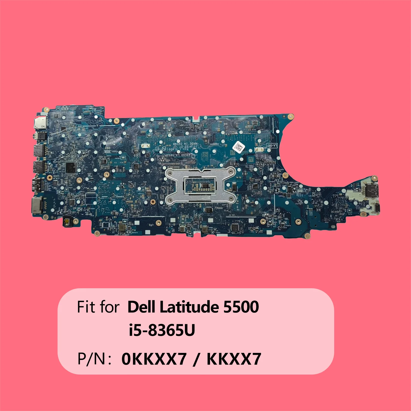 Laptop Motherboard EDC50 LA-G902P for Dell Latitude 5500 System Board i5-8365U Processor 540X 2GB 0KKXX7 KKXX7