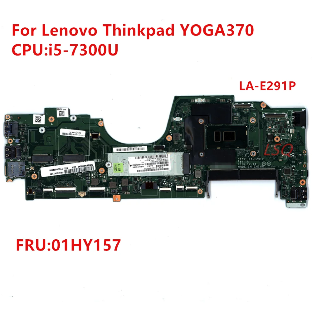 

For Lenovo Thinkpad YOGA 370 Laptop Motherboard i5-7300U LA-E291P FRU 01HY157 100% Test OK