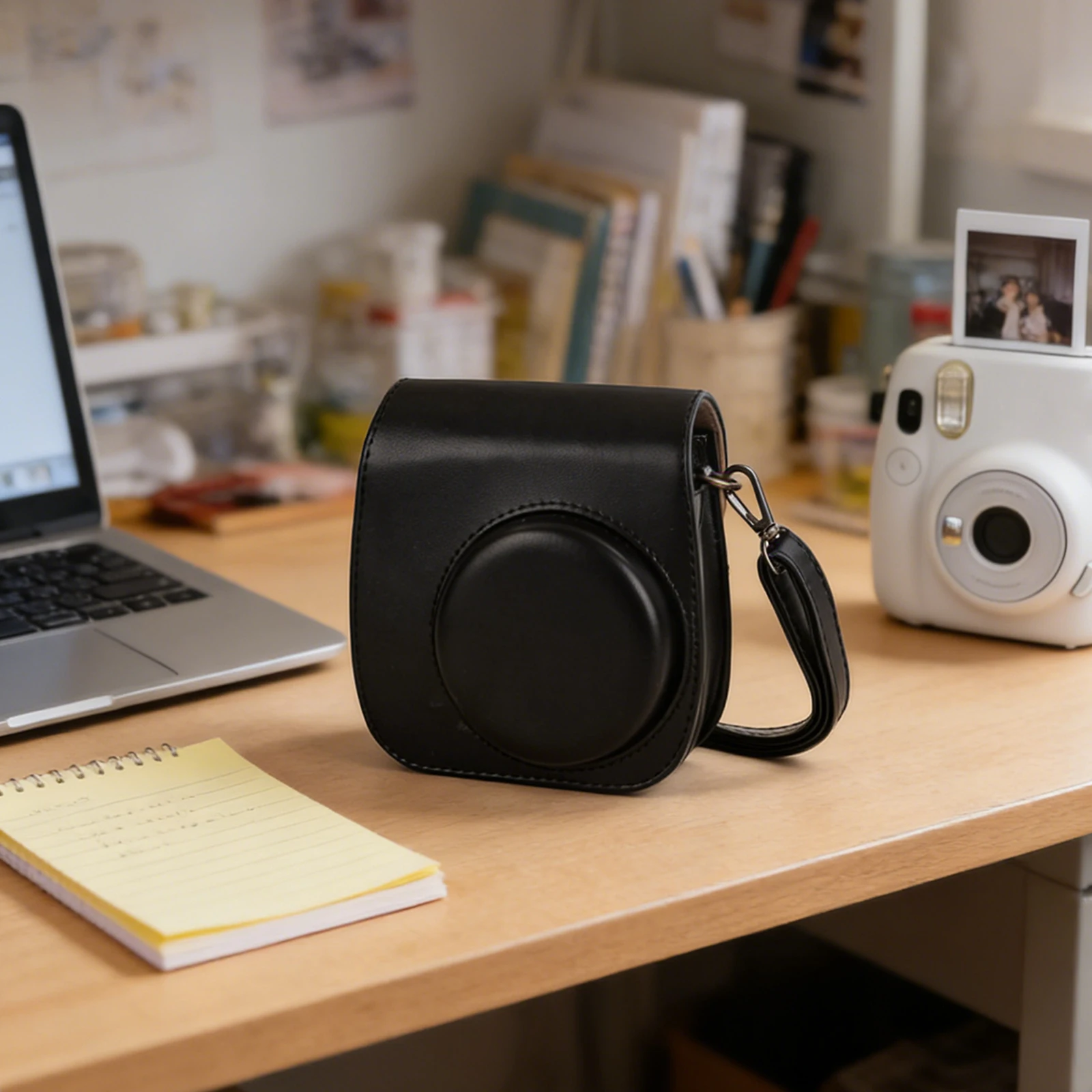 For Instax Mini 12 PU Leather Protective Case with Album/Frames/Stickers Cameras Protection Bag 8 In 1 Cameras Accessories