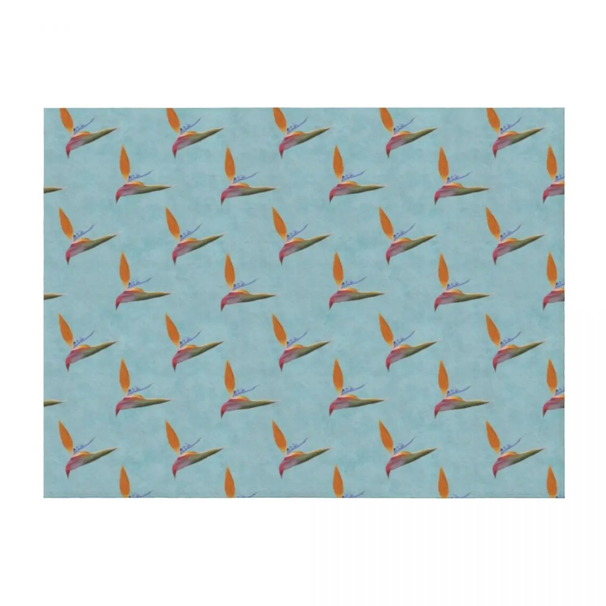 

Bird of Paradise Repeat Pattern Throw Blanket Multi-Purpose Nap Quilt Sleeping Bag Blankets