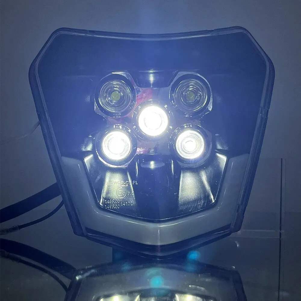For KTM Motorcycle LED Headlight Plate EXC 300 XC XCF XCW 150 250 350 450 Headlamp Dirt Bike Moto Enduro Motocross Accessories