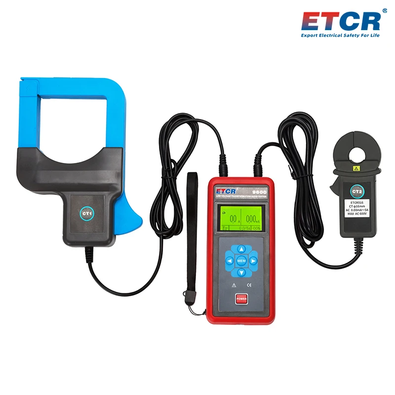 ETCR9600 Multi-functional Low Voltage Tester Transformer Variable Turn Ratio Tester 1～9999 Primary Secondary Current Clamp Range