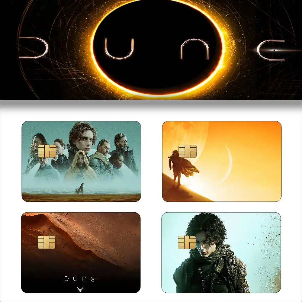 Movie Dune Anime Front Cover Film Sticker Skin For Credit Debit Card Small Large Chip 1 Set Of 4 Pcs
