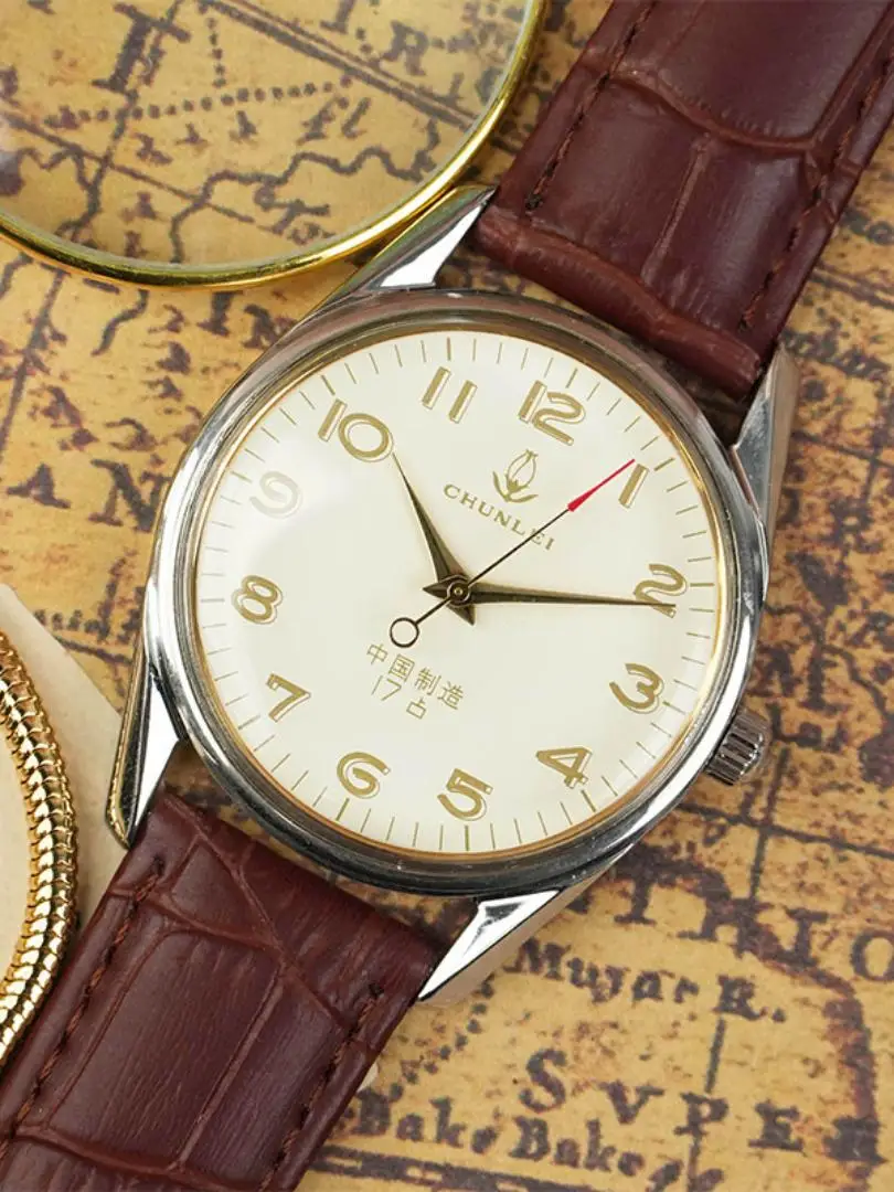 Vintage Authentic Chinese Chunlei Brand Men's Mechanical Watch, Manual Winding Retro Wristwatch, Ideal Gift