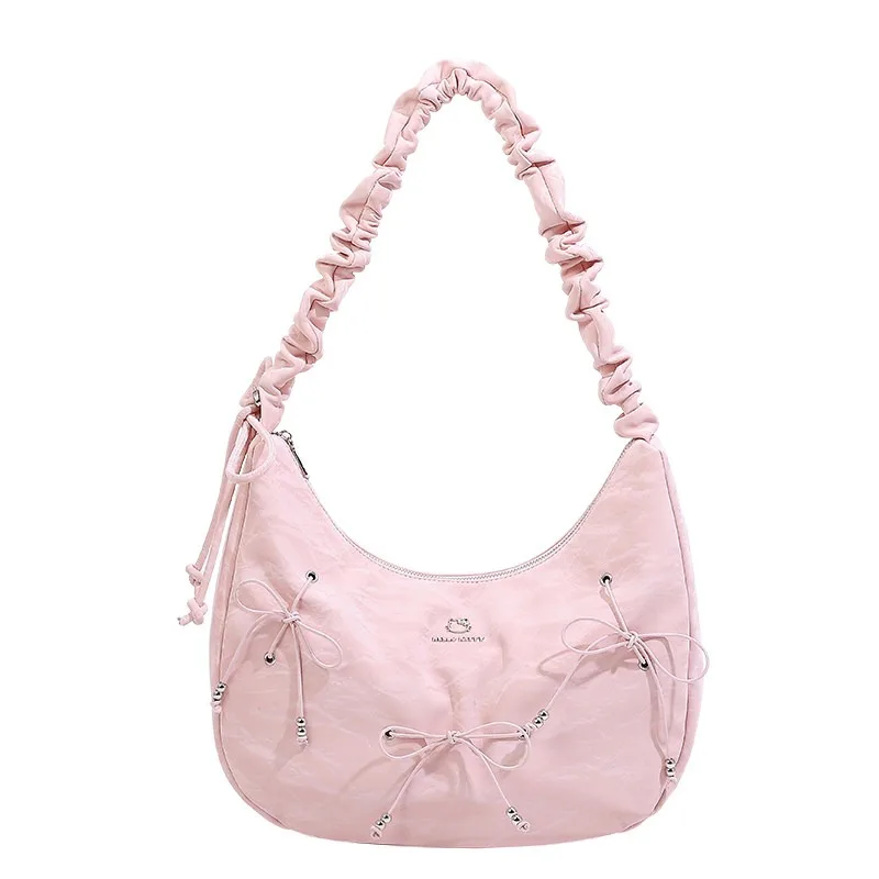 

Hello Kitty Underarm Bag Purse Handbag Women Large Capacity Luxury Cute Crossbody Shoulder Bag Daily