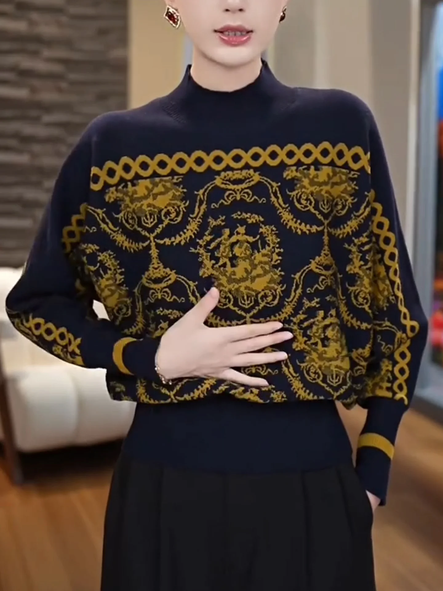 

2025 Winter Women's High Collar Long Sve ort Knitted Base irt Slim Fit Versatile Inner Wear Korean Sle Commute