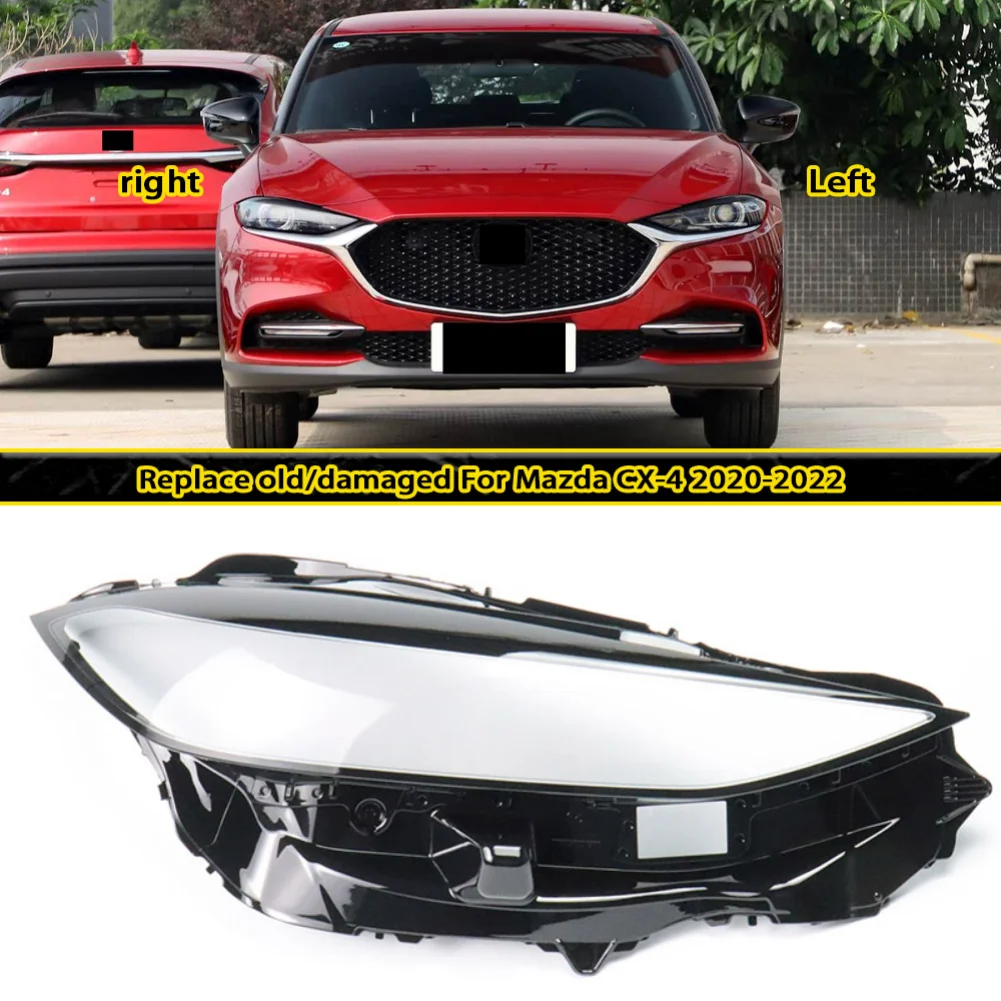

Headlamp Lamp Shell Transparent Mask Headlight Cover Lens Plexiglass Replace Original Lampshade For Mazda CX-4 2020 2021 2022