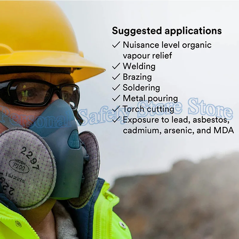 P100 Advanced Respirator Filter 2297 Help Protect Against Oil and Non-Oil Based Particulates/Nuisance Level Organic Vapor Relief