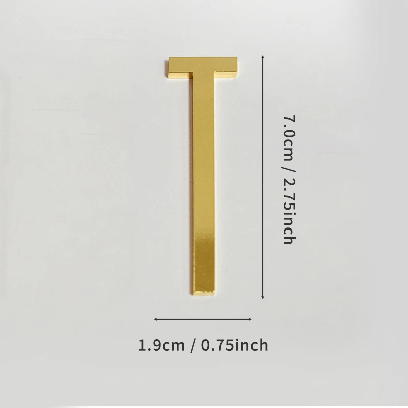 Goldene selbstklebende Hausnummern aus Metall mit englischen Alphabet-Buchstaben für Wohnung, Zimmer, Tür, Tisch, Briefkasten, Zahlenaufkleber, 7 cm – Detail 26