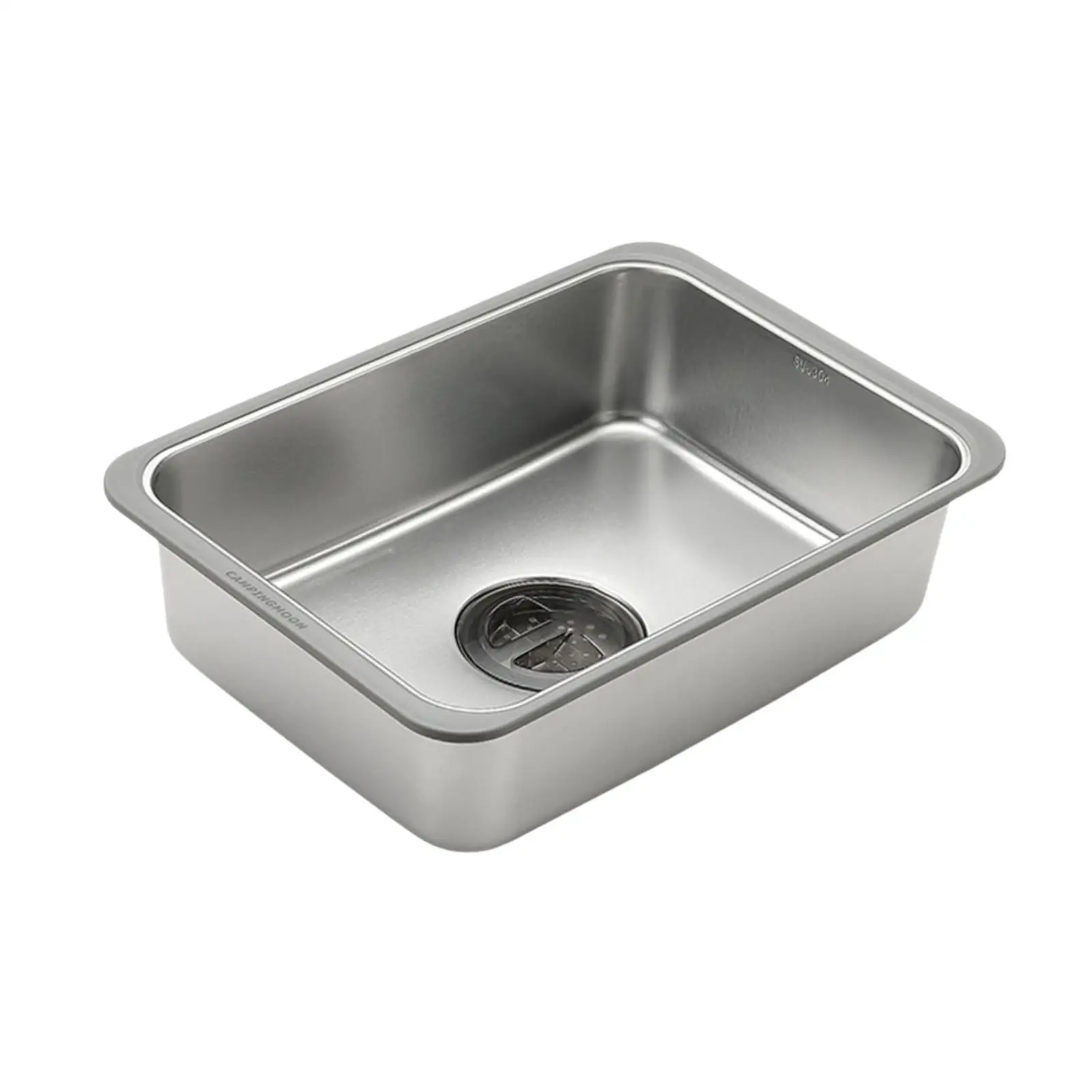 Stainless Steel Camping Sink Single Bowl for Outdoor Sports Garden Picnic