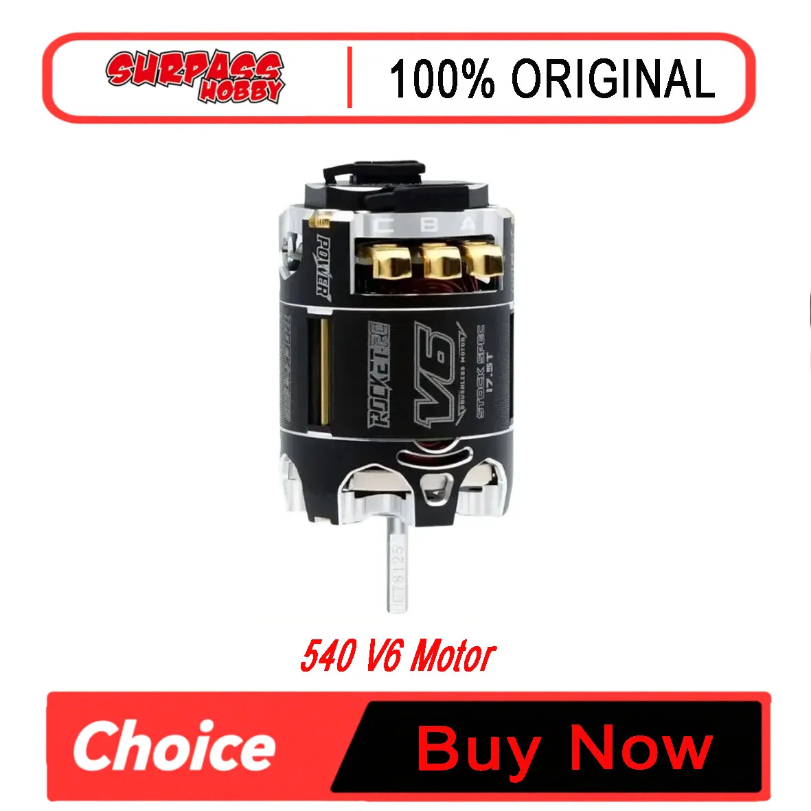 SURPASS HOBBY Rocket RC 540 V6 13.5T 17.5T 21.5T SPEC Sensored Brushless Motor Waterproof 3.175mm for 1/10 1/12 RC Car