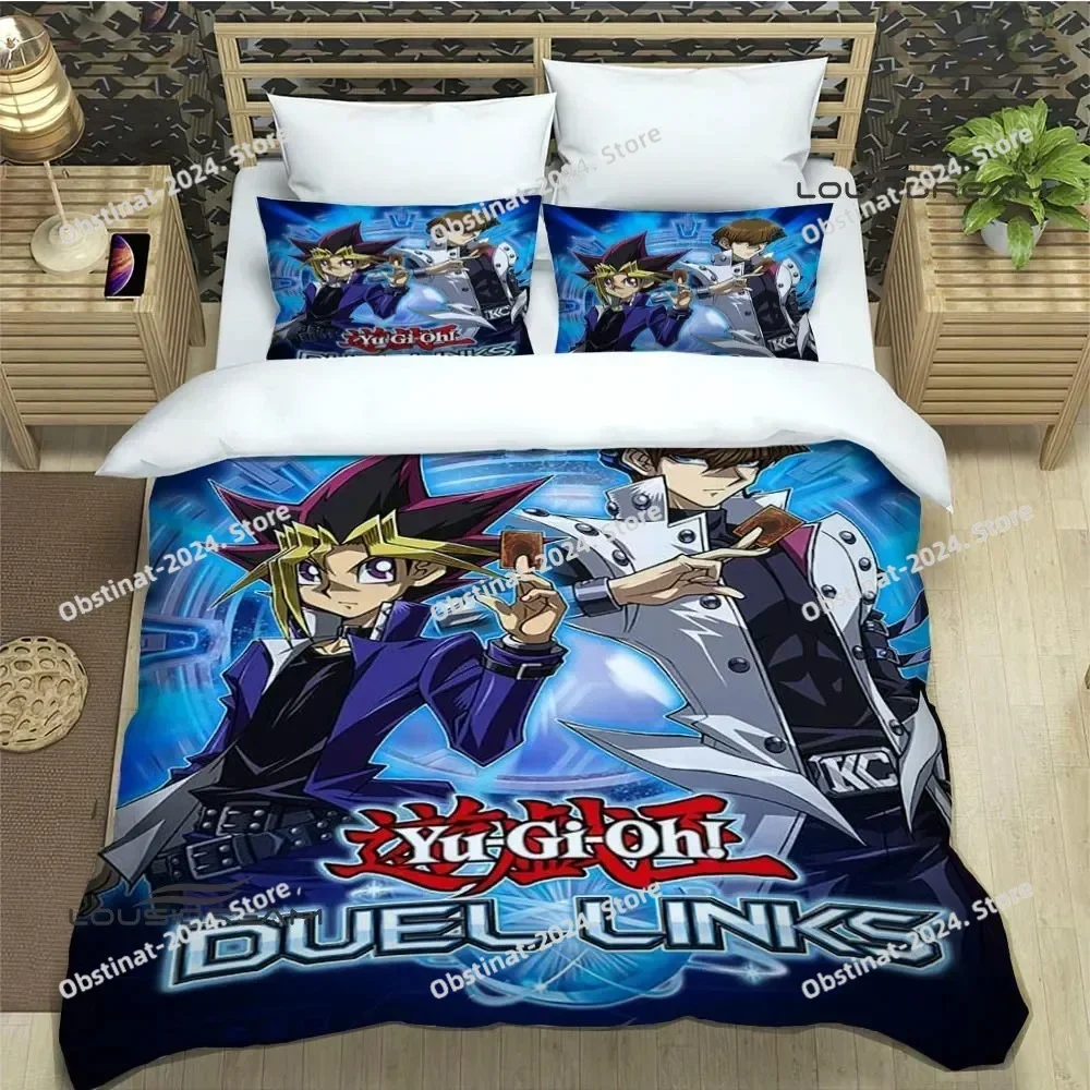 YU-GI-OH! Card Printed Printed Bed Set Duvet Cover Pillowcase Bedding Set Bed Linen Sheet Quilt Cover Full Queen King Size