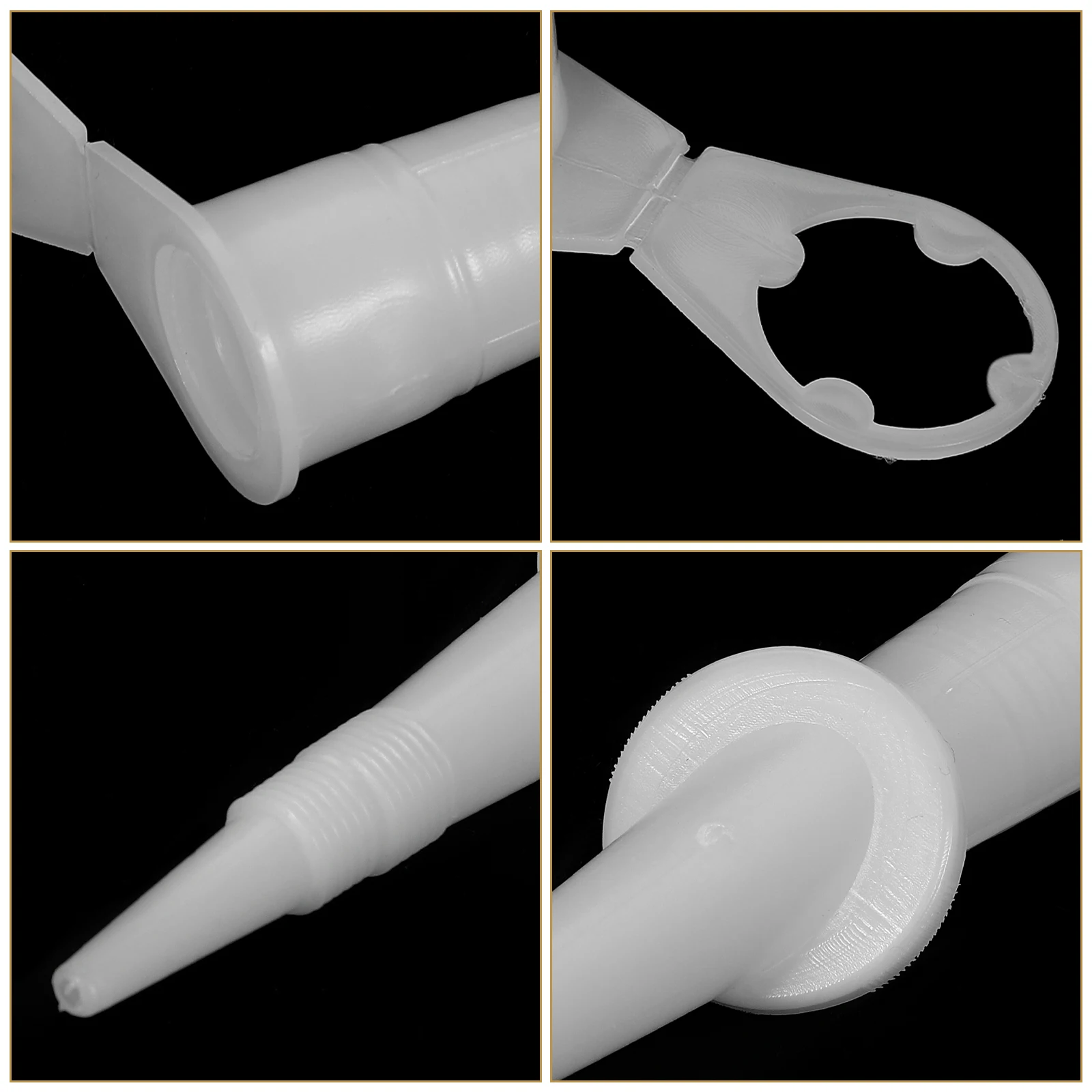 

10pcs Grout Tool Universal Rotating Tip Flexible Sealant Nozzle Caulking Device Durable 360 Degree Angle Hard Rubber for Home