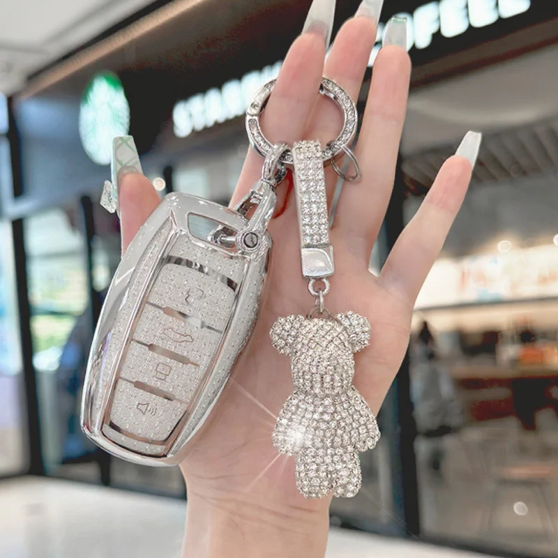 White Diamond TPU for Great Wall Haval Hover H1 H4 H6 H7 H9 F5 F7 H2S GMW Coupe Car Key Case Key Cover Fob Keychain Accessories view 4