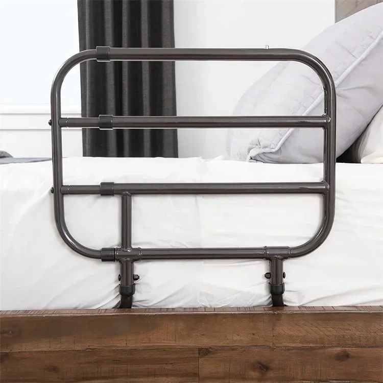 Bedside Extend-A-Rail, Adjustable Senior Bed Safety Rail and Bedside Standing Assist Grab Bar queen size bed assist rails