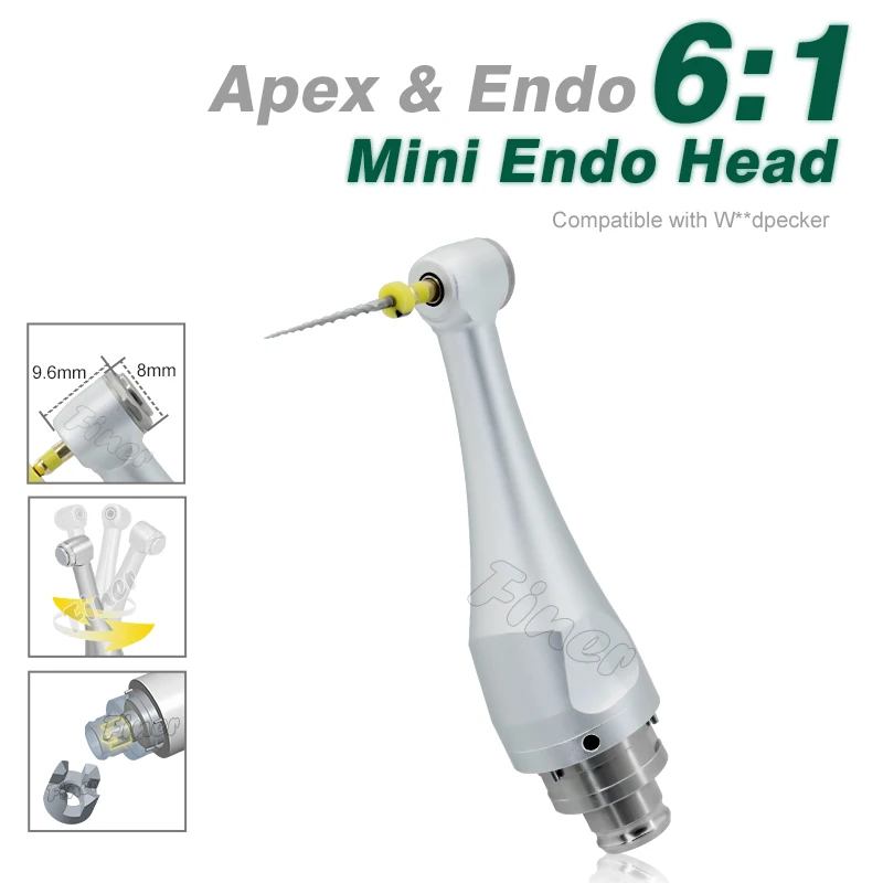 

Dental 6:1 Endo Head Contra Angle Head Push Button for Woodpecker Endo Motor Dental Reciprocating Endomotor Head Endodontics