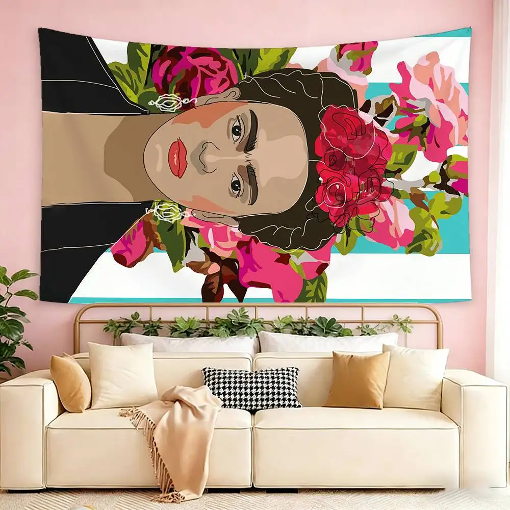 Art F-Frida Kahlo  Flags Suitable For Party Club Outdoor Interior Wall Decoration Banner Fans Gift