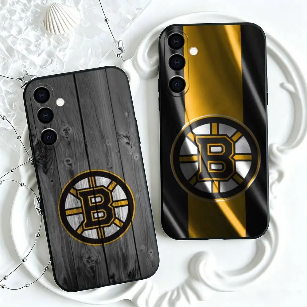 Cool B-Boston B-Bruins  Phone Case For Samsung Galaxy A73,A72,A71,A70,A53,A52,A51,Soft Silicone Black Cover