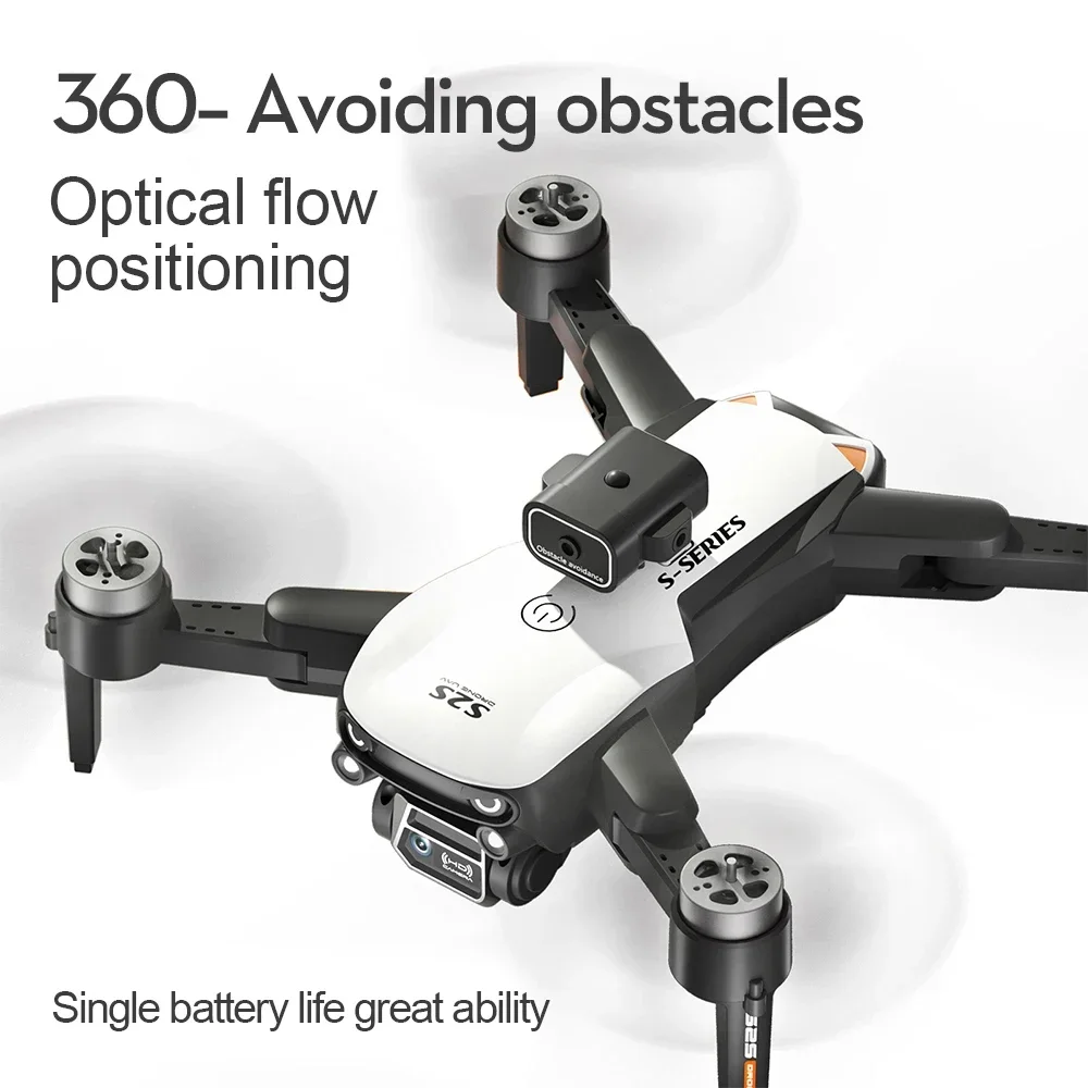 Imagem -05 - Mini Drone Profissional Câmera 8k hd 25min Evitar Obstáculos Quadcopter Dobrável sem Escova Fluxo Óptico rc Dron Novo 2024 S2s