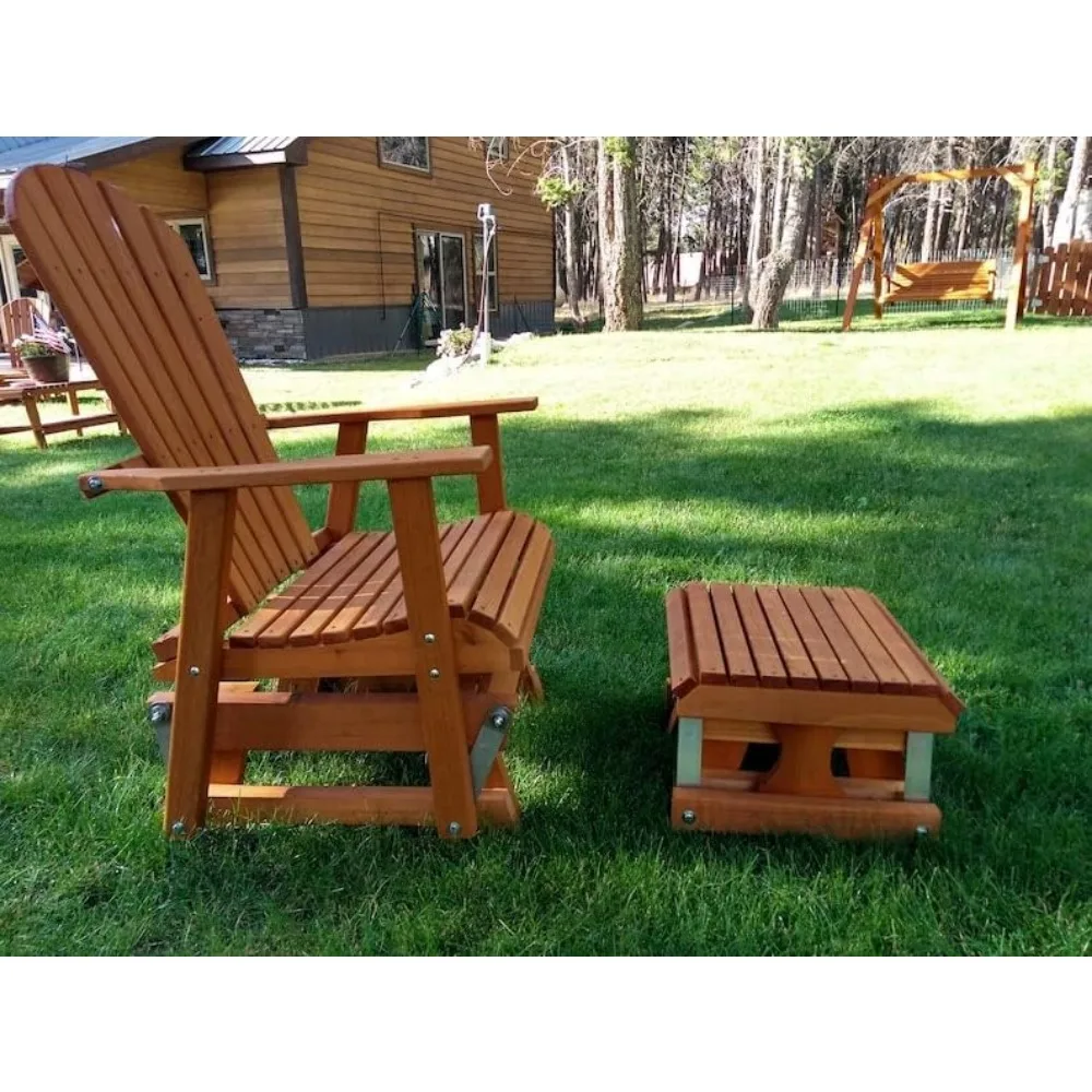 Red Cedar Glider Foot Stool,Glider Ottoman,Gliding Footstool,Red Cedar Rocking Chair Ottoman,Rocking Footrest,Glider Footrest,18